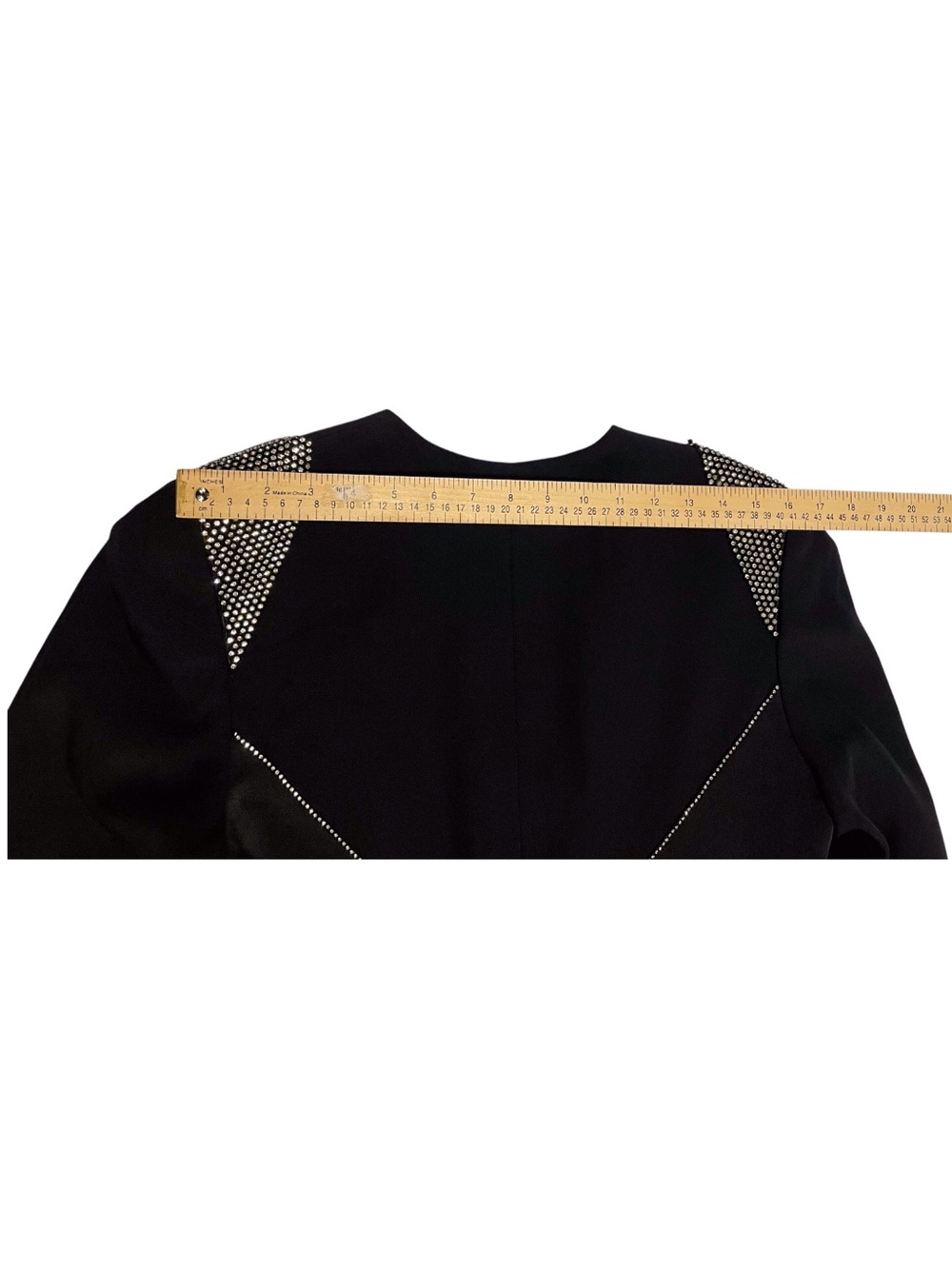 Frascara Black Embellished Women's Blazer,12 - Picture 7 of 11